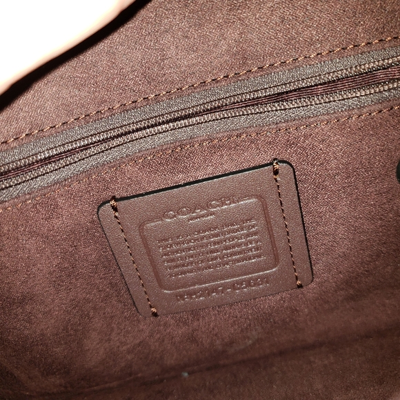 NEW Coach Navy Blue Croc Embossed Leather Flap Adjustable Shoulder Purse Bag - Picture 13 of 15